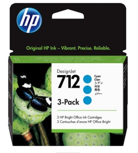 HP712 3ED77A 파랑 정품잉크 멀티팩