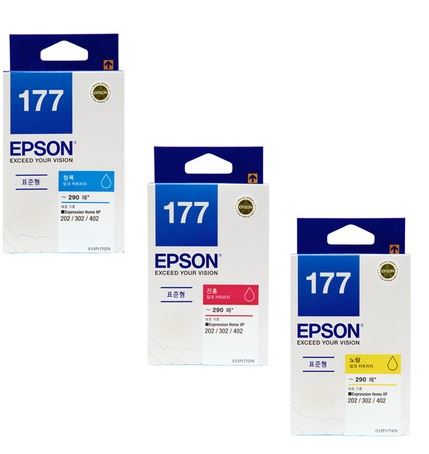 엡손 T177270 [파랑/정품잉크]
엡손 T177370 [빨강/정품잉크]
엡손 T177470 [노랑/정품잉크]
유통기한 6개월미만 매입불가