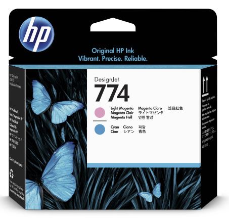 HP774 P2V98A
밝은빨강+파랑 정품헤드
